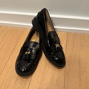 Sam Edelman Elegant Black Loafers with tassels